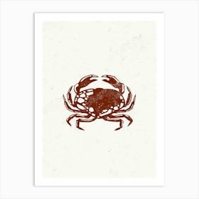 Crab Linocut Art Print