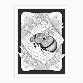 Hibernation Bee 4 William Morris Style Art Print