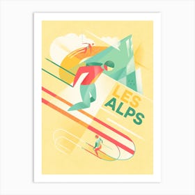 Retro Ski Art Print