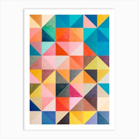 Squares and triangles in harmony 2 Art Print