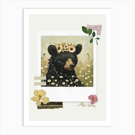 Scrapbook Bear Fairycore Painting 4 Art Print