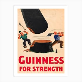 Guinness For Strength Cartoon Art Print