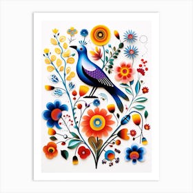 Scandinavian Bird Illustration Cuckoo 3 Art Print