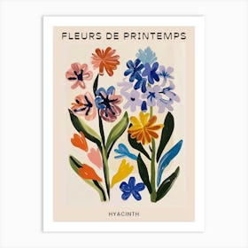 Spring Floral French Poster  Hyacinth 3 Art Print