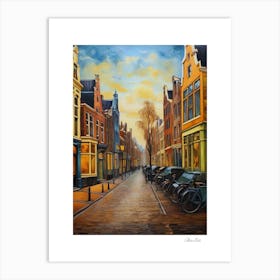 Amsterdam. Holland. beauty City . Colorful buildings. Simplicity of life. Stone paved roads.21 Art Print
