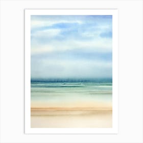 Plage Du Touquet 4, France Watercolour Art Print