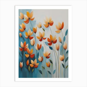 Orange Flowers 2 Art Print