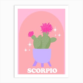 Botanical Star Sign Scorpio Art Print