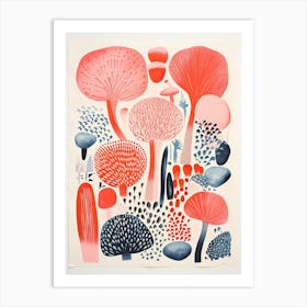 Kew Gardens Abstract Riso Style 4 Art Print