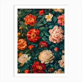 Peonies Wallpaper Art Print