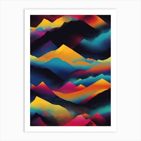 Abstract Mountains Art Print