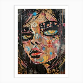 Graffiti Girl Art Print