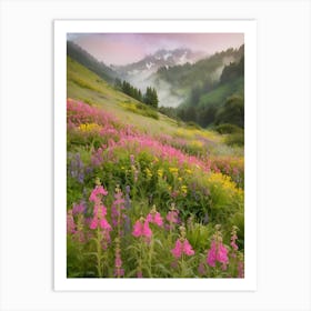 Wildflowers In The Mountains 6 Art Print