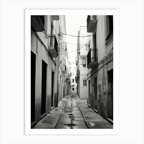 Salerno, Italy, Black And White Photography 2 Art Print