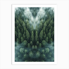 Aerial View Of A Forest 1 Art Print