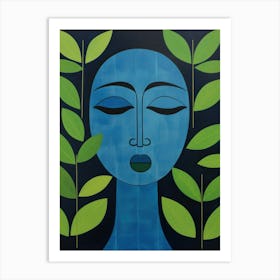 'Blue Woman' Art Print