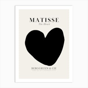 Matisse The Heart - Black Art Print