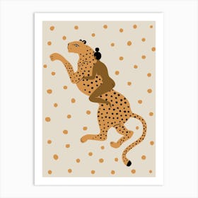 Cheetah Lady Art Print