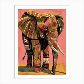 Elephant - African Art Art Print