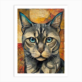 Cat With Blue Eyes Art Print