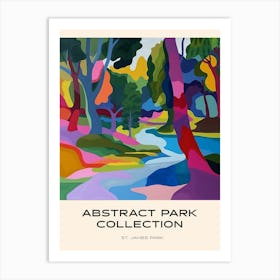 Abstract Park Collection Poster St James Park London 1 Art Print