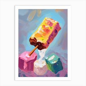 Marshmallows Oil Painting 2 Art Print