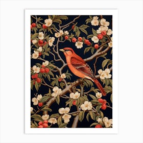 Red Cardinal In Cherry Blossoms Art Print