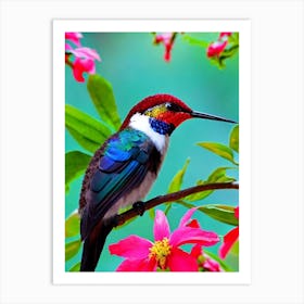 Hummingbird Tropical bird Art Print