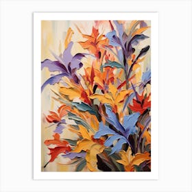 Fall Flower Painting Lobelia 4 Art Print