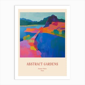 Colourful Gardens Summer Palace China 2 Red Poster Art Print
