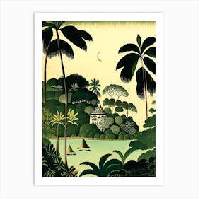 Maafushi Island Maldives Rousseau Inspired Tropical Destination Art Print