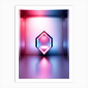 Abstract Geometric Light Art Print