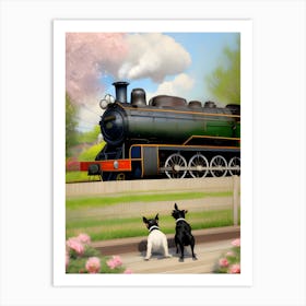 Train On The Tracks Art Print