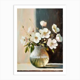 Oil Painting Still Life With Flowers 1 Art Print