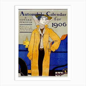 Automobile Calendar For 1906, Edward Penfield Art Print