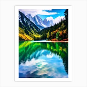 Mountain Lake - Mountain Lake Stock Videos & Royalty-Free Footage Art Print