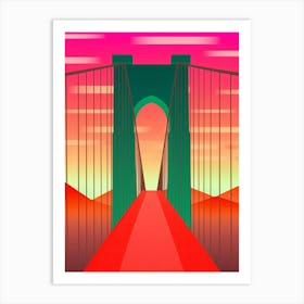 Bridge At Sunset Art Print