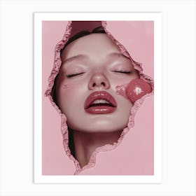 Girl In Pink Art Print