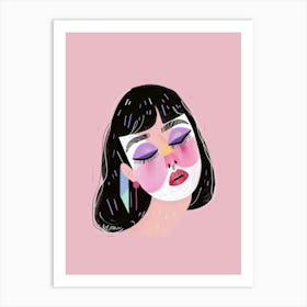 Illustration Of A Woman'S Face 4 Art Print