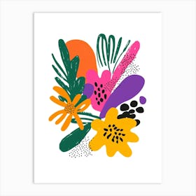 Abstract Flowers 12 Art Print