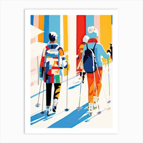 Gstaad   Switzerland, Ski Resort Illustration 2 Art Print