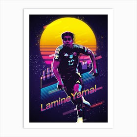 Lamine Yamal Spain Retro Art Print