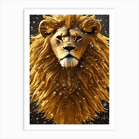 Golden Lion Art Print