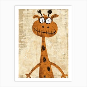 Cartoon Giraffe 3 Art Print