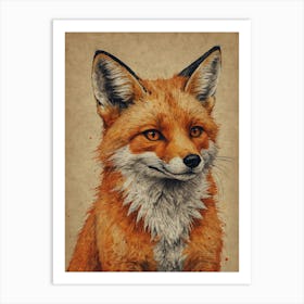 Foxy! Art Print