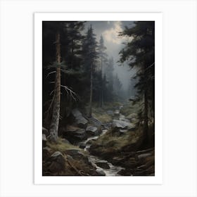 Forest Creek Vintage Art Print