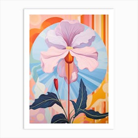Iris 1 Hilma Af Klint Inspired Pastel Flower Painting Art Print
