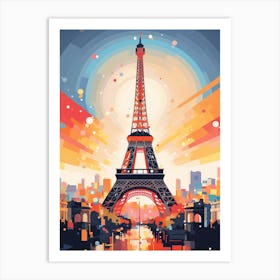 Paris Eiffel Tower poster 1 Art Print