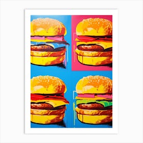 Burger Paint Drip Pop Art 3 Art Print