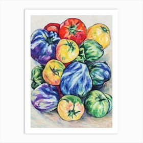 Kohlrabi Fauvist vegetable Art Print